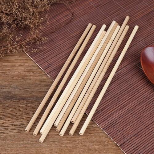 5Pcs/Set Bamboo Straw Reusable Straw 20cm Organic Bamboo Drinking Straws Natural Wood Straws For Party Birthday Wedding Bar Tool