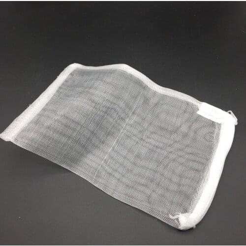 5 PCS Polyester Filter Mesh Net Bag Aquarium Fish Tank Pond Media Zip Zipper White 20X14 cm
