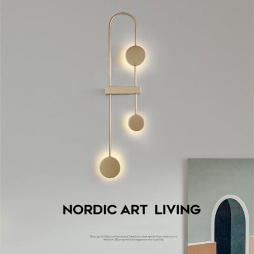 Art Loft Iron LED Wall Lamp Creative Nordic Living Dining Room Corridor Bedroom Bedside Background Wall Decoration Lighting