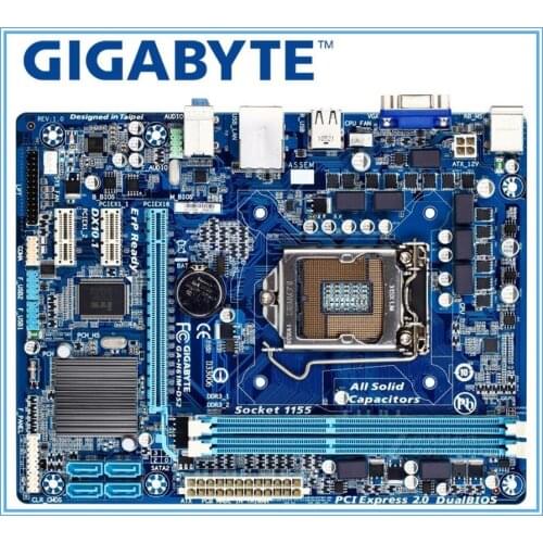 USED GIGABYTE GA-H61M-DS2 Desktop Motherboard H61 Socket LGA 1155 i3 i5 i7 DDR3 16G uATX UEFI BIOS H61M-DS2 PC