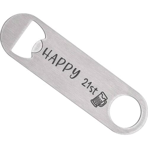 Birthday Keychain Bottle Opener Beer Bottles Gift for Women Men Anniversary Favors for Guests 21st Birthday Openers Gift