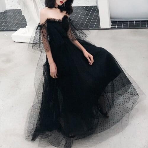 Black Long Oriental Style Banquet Dresses Chinese Vintage Traditional Wedding Cheongsam Elegant Evening Party Gowns