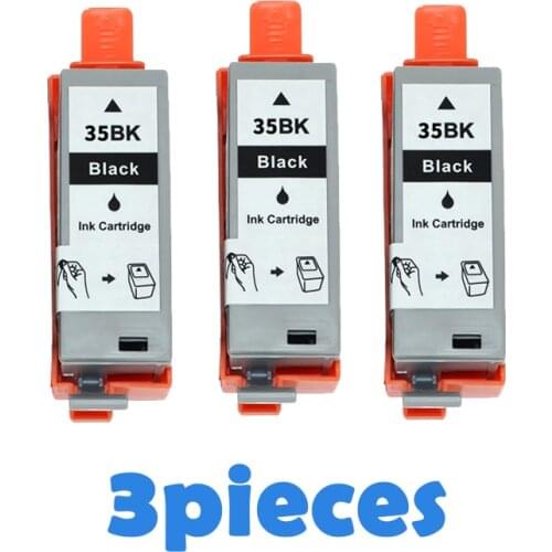 3pcs Black Compatible Ink Cartridges For Canon PGI35 PGI-35 PGI 35 For Canon Pixma IP100B IP100 IP100 mini 260 320 printers