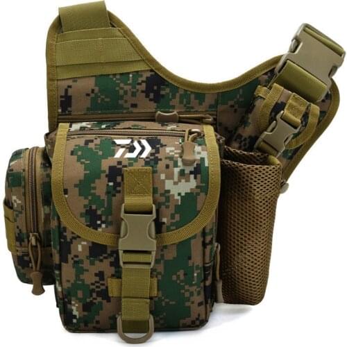 DAIWA Fishing Lure Bags Outdoor Tactical Kettle Bag Sports One-shoulder Slant Chest Bag Camouflage Fighing Backpack