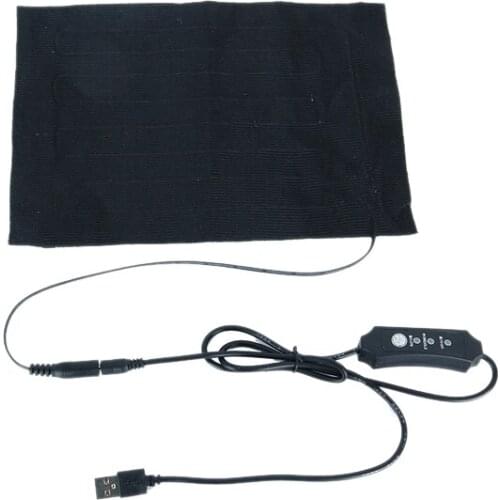 5V 2A USB Electric Heating Pad Heated Sheet Adjustable Temperature Pet Heating Pad for Cloth Jacket Waist Warmer Tablet