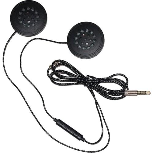 Motorcycle Helmet Headset 3.5mm Jack Wired Earphones Music Headphones with Handsfree for Motorbike Rider