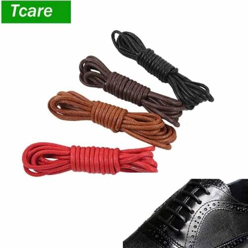 Tcare 3Pair/Lot Round Waxed Shoelaces Waterproof Cotton Shoe Laces Sport Shoes Bootlace Board Shoes Casual Shoes Shoelaces 70cm