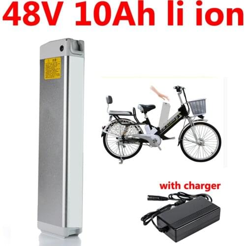 GTK 48v 10AH li ion battery lithium battery 18650 BMS Detachable Beam battery for 750W 500W ebike bicycle scooter +2A charger