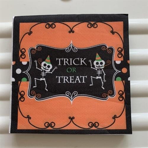 Cute Cartoon napkins paper tissue printed Halloween Witch castle decoupage wedding birthday party decoration cafe drinking mats