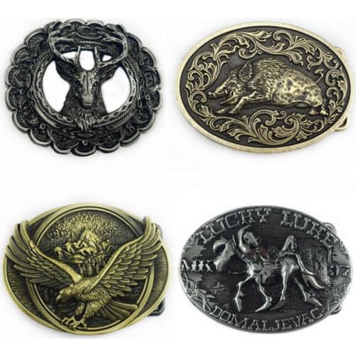 Fashion Metal Carving Wild Boar Belt Buckle Super Cool Male Logo Pig Jeans Accessories Fit 3.8CM-4CM Belt Best Man Gift