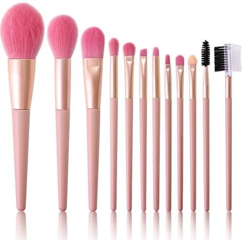 Makeup Brushes Set 12pcs Beauty brush Powder Eyeshadow Eyeliner Eye brow Blend Concealer Shading Make Up Brush Cosmetic Tool Kit