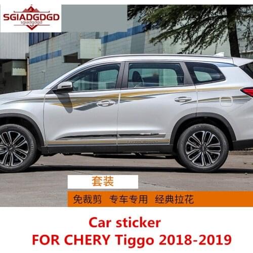 Car sticker FOR CHERY Tiggo 2018-2019 car body waistline decoration color strip Tiggo modified parts decal