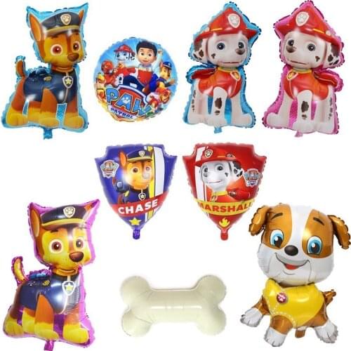 New Paw Patrol Balloons Birthday Party Action Figures Pow Patrol Toys Patrulla Canina Juguetes Puppy Party Decoration Toy Gifts