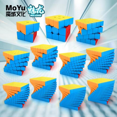 [Picube] MOYU Meilong Magic Cube stickerless 2x2 3x3 4x4 5x5 6x6 7x7 8x8 9x9 10x10 11x11 12x12 Megaminx Speed Puzzle Cubes Toys