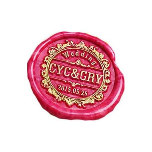 Signature custom wax seal stamp Wedding Custom Names Date