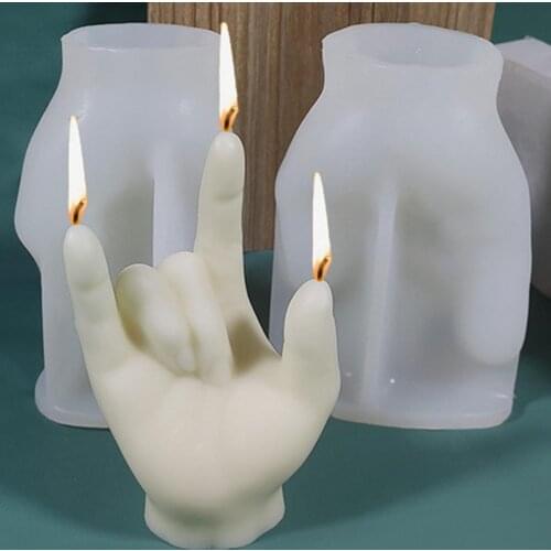 DIY Silicone Candle Mold Gesture Candle Mold Plaster Chocolate Soap Aromatherapy Candle Home Decoration