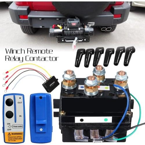 12V 250/400A Winch Remote Contactor Winch Control Solenoid Relay Twin Wireless Remote Recovery Car Motorcycle Accessories