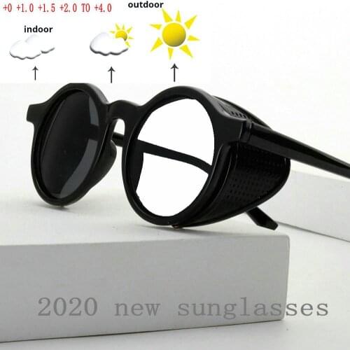 MINCL Brand Transition Sunglasses Photochromic Reading Glasses Men Women Hyperopia Diopters Round Presbyopia Glasses UV400 NX