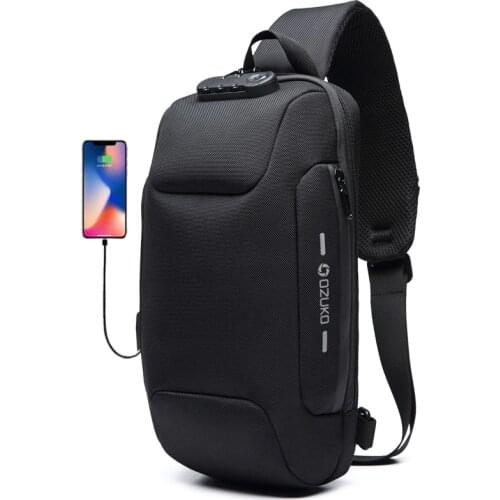 OZUKO Multifunction Crossbody Bag for Men Anti-theft Shoulder Messenger Bags Male Waterproof Short Trip Chest Bag Shoulder New