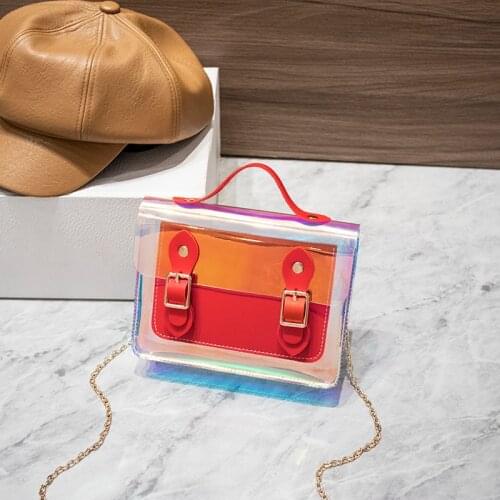 Crossbody Bags for Women 2020 Laser Transparent Bags Fashion Women Leather Shoulder Messenger Bag PVC Waterproof Beach Bag