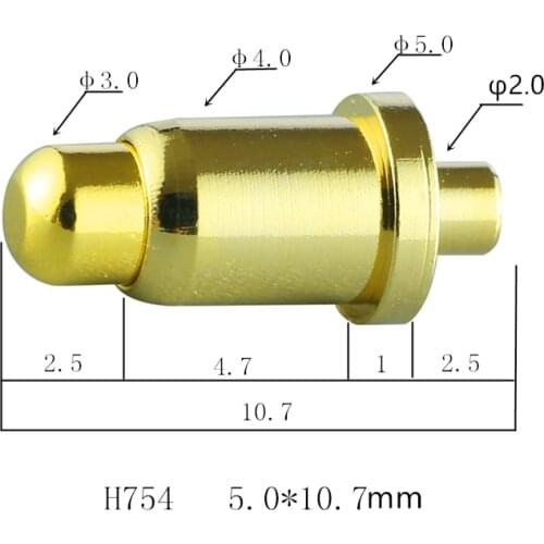 High Current Probe Telescopic Pogopin Spring Needle Probe Round Head Spring Pin Connector Pcb Probe A754
