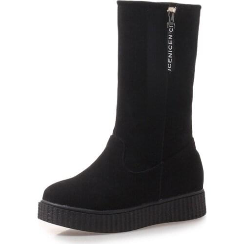 Leisure 18 years and thick bottom warm big yards 40-43 students canister boots in 18815