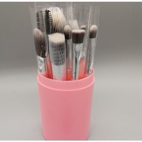 Waylike 12 pcs Makeup Brushes with Make up Bucket Set Eye Shadow Blending Eyeliner Eyelash Eyebrow Brushes For Makeup Tool