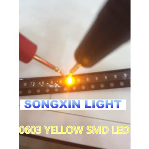 XIASONGXIN LIGHT 500pcs/lot LED SMD Series 0603 yellow 1608 yellow 0603 diodes 580-590nm super bright