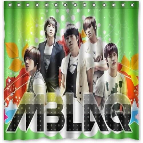 MBLAQ Shower Curtain Waterproof Moldproof Polyester Fabric Bath Curtain Drop Ship Bathroom Decor 180*180cm