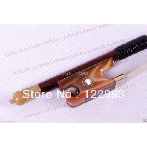 One Violin Bow Ox horn Frog Brazilwood Round Stick New 4/4 1 pcs R4