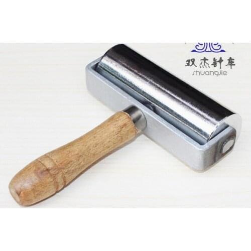 10CM DIY Handmade Leather Wheel Roller Stainless Steel Leather Carving Roller Leather Glue Laminate Roller Free Shipping