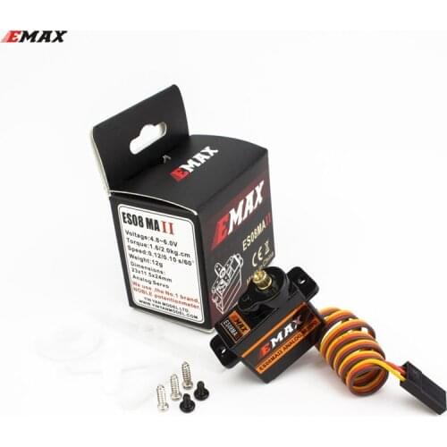 100% Original EMAX ES08MAII 12g Mini Metal Gear Analog Servo for RC Model&Robot PWM servo forward/reverse servo