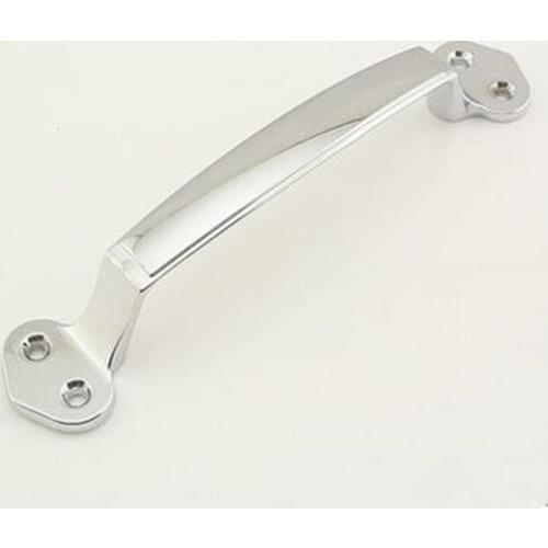 115mm shiny silver unfold install modern furniture handles bright chrome kitchen cabinet drawer dresser door pulls handles knob