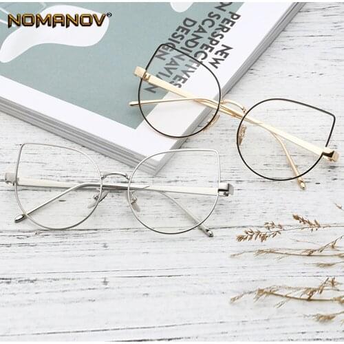 2019 Real Sale Office Lady Oversized Cats Eye Frame Classic Trend Spectacles With Optical Lenses Or Photochromic Gray / Brown