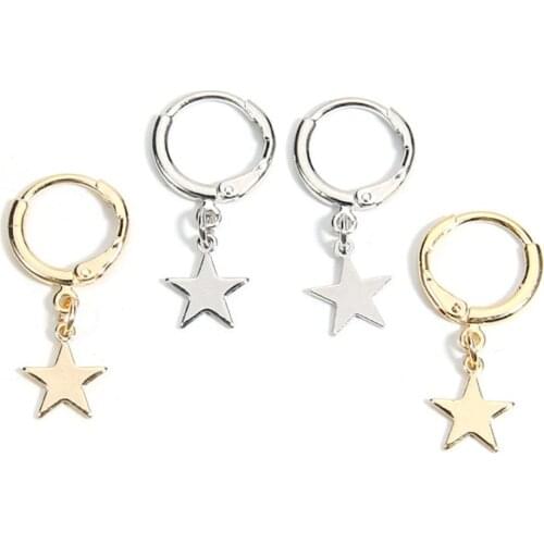 2020 New Fashion Five-pointed Star Studs earrings Best Selling Stainless Steel Gold Stars Earrings Jewelry Droshippingfor female