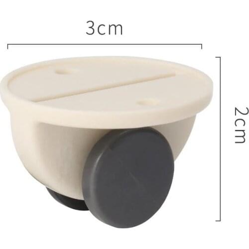 4pcs Adhesive Pulley Storage Box Pulley Trash Can Self Adhesive Pulley Home No Noise No Scratches Box Wheels