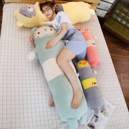 65/90/120cm cute cartoon animal rabbit duck bear Down Cotton Change Clothes Plush Pillow Soft Pillow Stuffed Toy Birthday Gifts