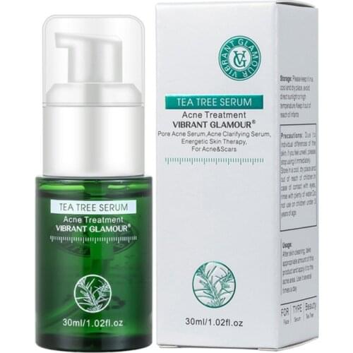 Tea Tree Serum Acne Treatment Natural Repair Whitening Moisturizing Oil Control Improve Sensitive Reduce Acne Skin Care 30ml