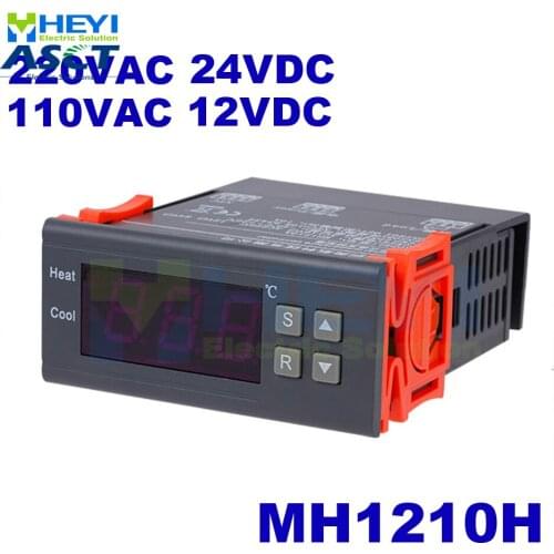Digital Temperature Controller 0-300 Celsius MH1210H 10A 12V 24V 110V 220V Switch Adjustable Electronic Thermostat Controller