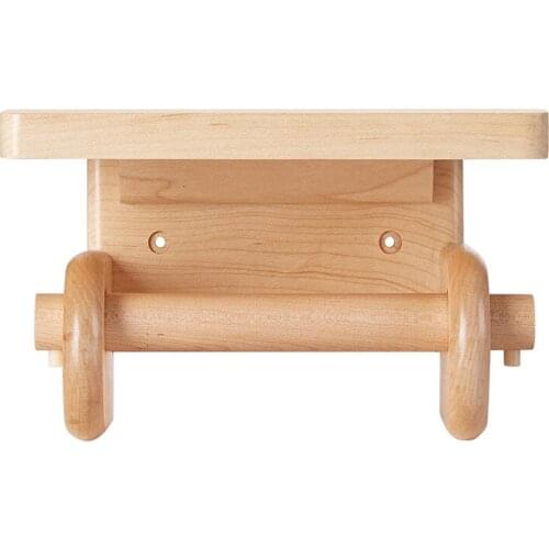 Tissue holder solid wood paper roll holder bathroom toilet toilet paper holder wooden roll paper tube creative simplicity