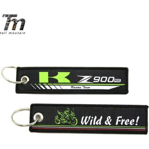 For Kawasaki Z900RS Badge Keyring Motorcycle Embroidery Key Holder Chain Collection Keychain For Kawasaki Z900RS Badge Keyring