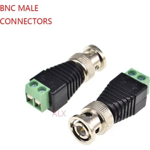 5PCS mini coax cat5 BNC cable to CCTV Coaxial Camera BNC Male Video Balun Connector adapter BNC PLUG
