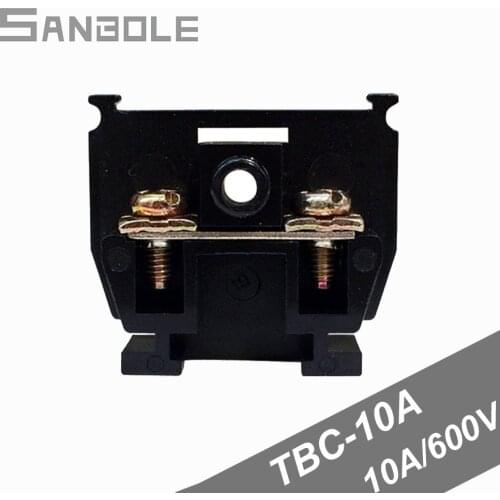 Terminal block TBC-10A Group Type 10A / 600V General Purpose Connection Terminal Row Connector Plate Copper (100pcs)