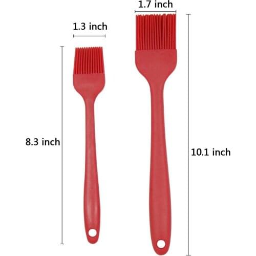 Pastry tools Brush spatulas Cookware holder 2pcs/set Baking Cooking Roasting Fondant Cake BBQ Decorating Silicone Bakeware