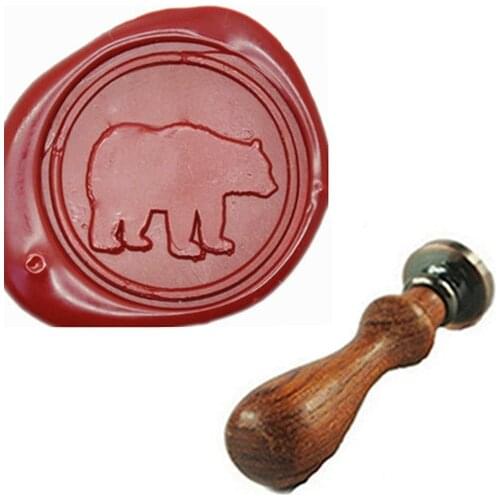 Bear Seal Wax Kit,Vintage Wax Badge Seal Stamp Kit Wax Set Tool Gift,custom