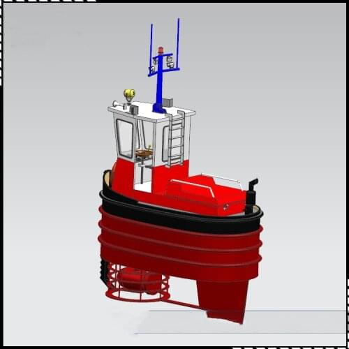 Micro Tug M6 azimuth thruster 1/18 or 1/35 220mm or 95 MM RC wooden model kit
