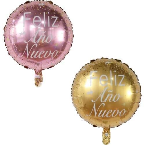 50pcs spanish Happy New Year Heium Balloons 2022 feliz Año Nuev Eve Decor 2022 Christmas Inflatable Party Decoration Supplies