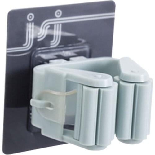 Holder Bathroom Wall Sticker Clamp Mop Floor Mop Hook Bathroom Suction Cup Mop Rack Free Punch Mop Hanging Mop Broom