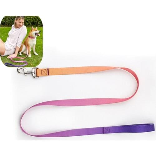 Dog Leash Nylon Leashes for Dogs Walker Colorful Dog Leashes for Walking Pet Products Rainbow Leash Dogs Pets Accessories Chain
