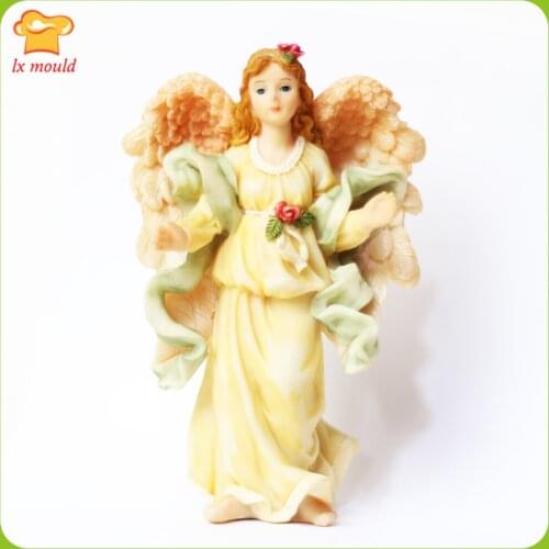 LXYY MOULD New Angel Mold Silicone Craft Mold Polymer Clay Mold Cake Decoration Tool